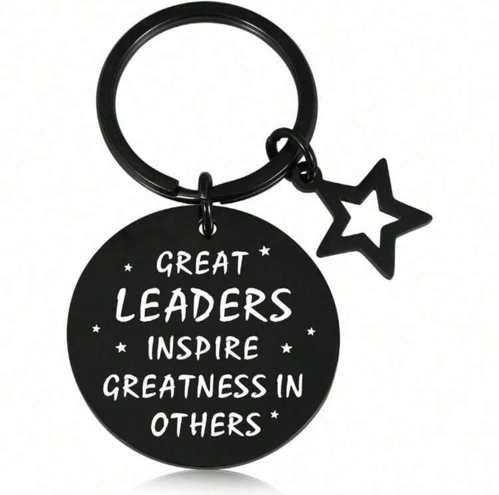 3/$25 Great Leaders Inspire Greatness In Others Stainless Steel Keychain NEW